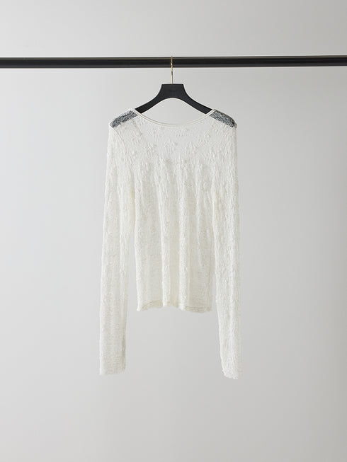 【 予約:11月上~中旬 】レースロングスリーブTOPS /M253-83021-3