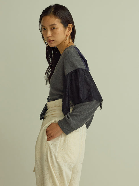 レースドッキングスウェット /M253-83023