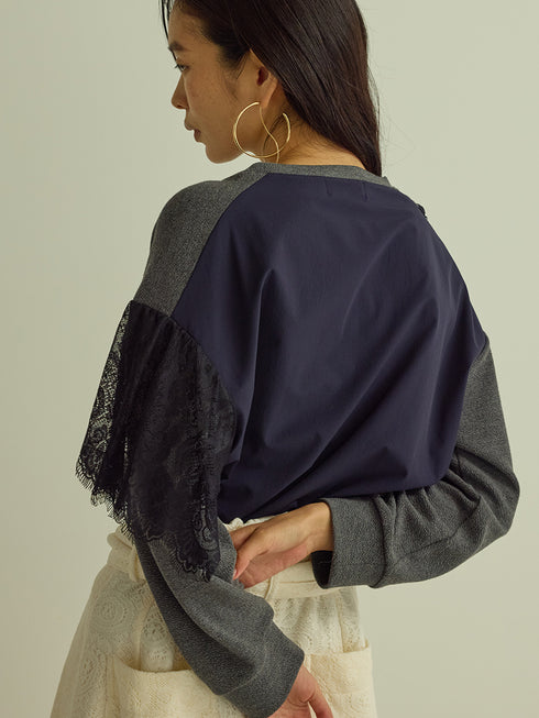 レースドッキングスウェット /M253-83023