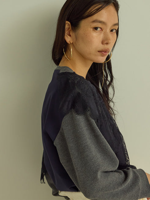 レースドッキングスウェット /M253-83023