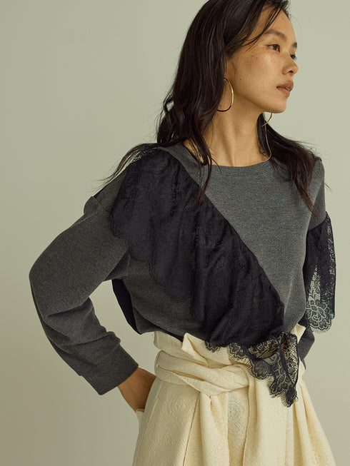 レースドッキングスウェット /M253-83023