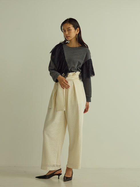 レースドッキングスウェット /M253-83023