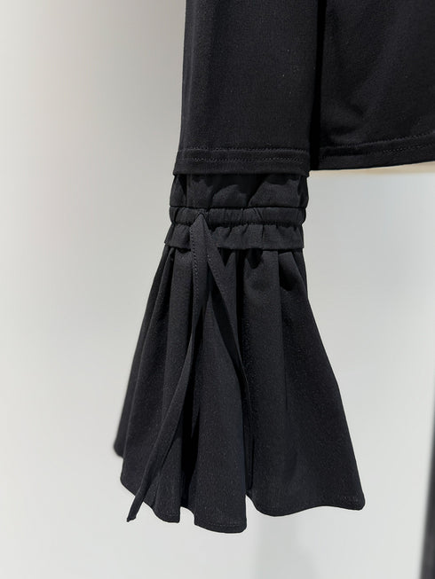 【 予約:12月中~下旬 】シャツスリーブ無地TOPS /M254-83035