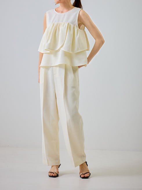 【 予約:4月下旬 】リネンツイードフリルBL /M262-18063