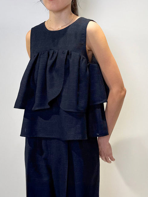 【 予約:4月下旬 】リネンツイードフリルBL /M262-18063