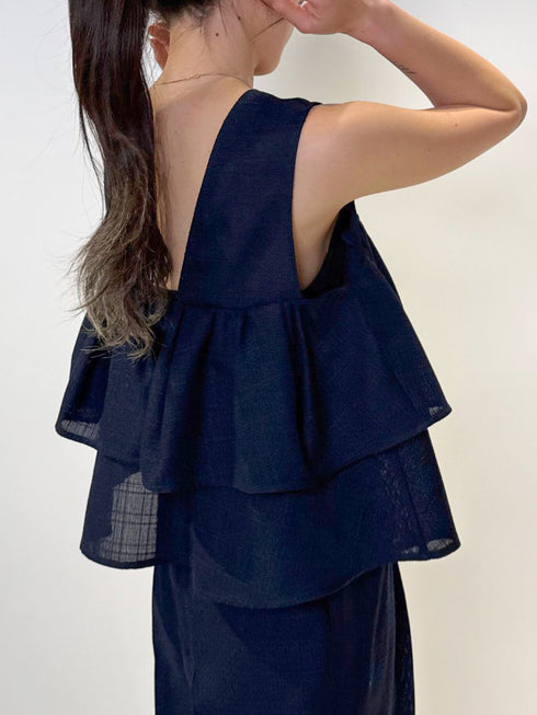 【 予約:4月下旬 】リネンツイードフリルBL /M262-18063