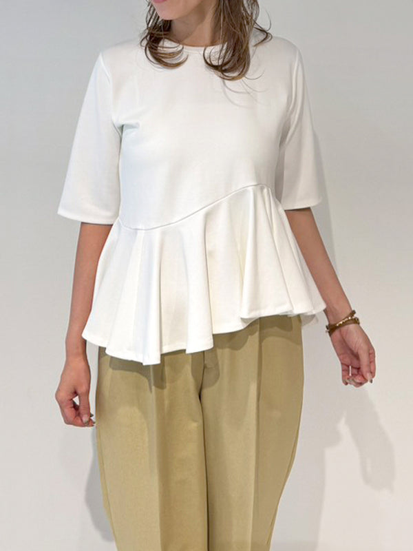 【 予約:4月下旬 】アシメペプラムTOPS /M262-88057