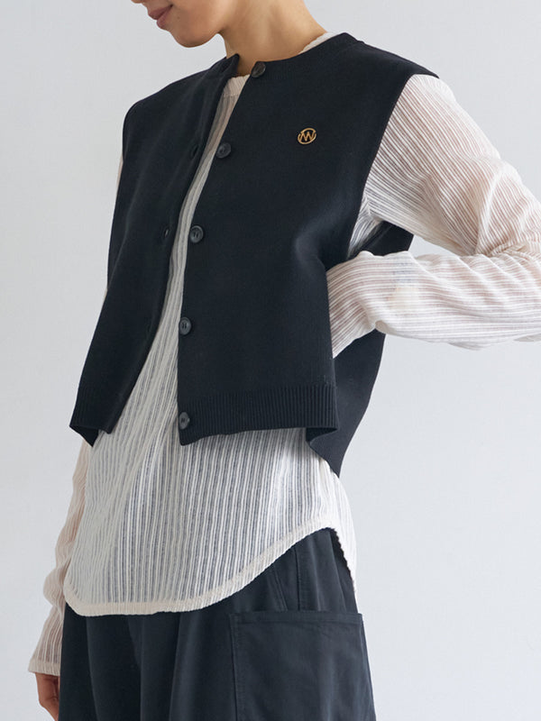 【 限定 】DOUBLE FACE KNIT VEST / Y242-91036-8