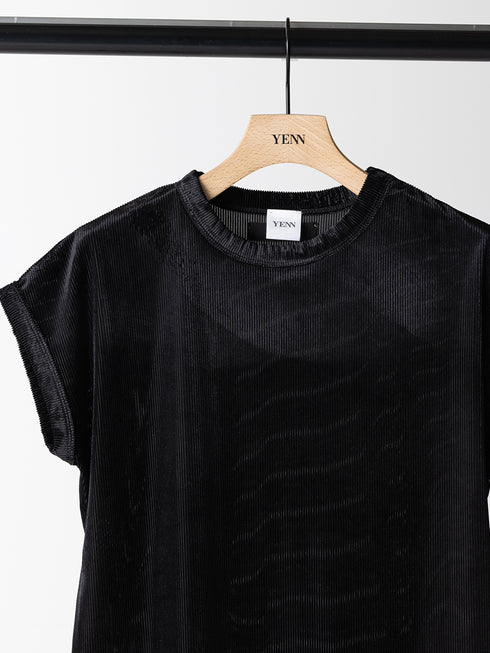 【 予約:6月中旬 】VELVET SHORT SLV TEE /Y263-82088