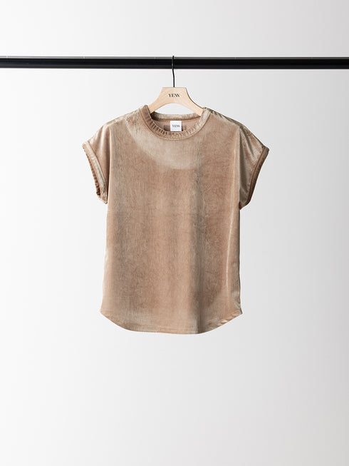 【 予約:6月中旬 】VELVET SHORT SLV TEE /Y263-82088