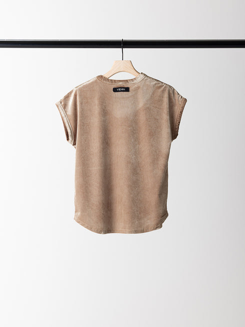 【 予約:6月中旬 】VELVET SHORT SLV TEE /Y263-82088