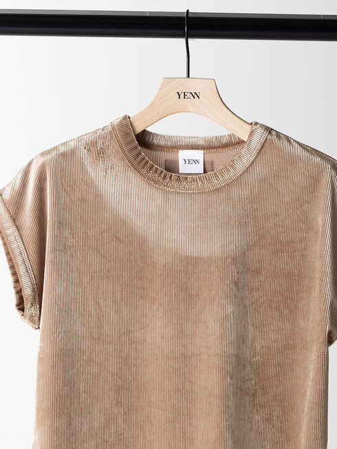 【 予約:6月中旬 】VELVET SHORT SLV TEE /Y263-82088