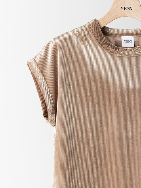 【 予約:6月中旬 】VELVET SHORT SLV TEE /Y263-82088