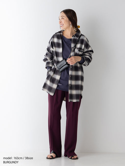 【 予約:10月中旬 】SIDE SLIT SLACKS /Y263-31107-2
