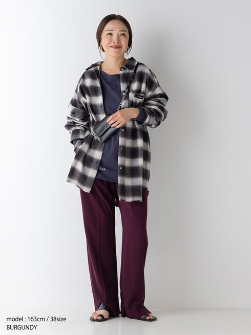 【 予約:10月中旬 】SIDE SLIT SLACKS /Y263-31107-2