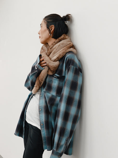【 予約:10月中旬 】FAUX FUR SCARF /Y264-01116