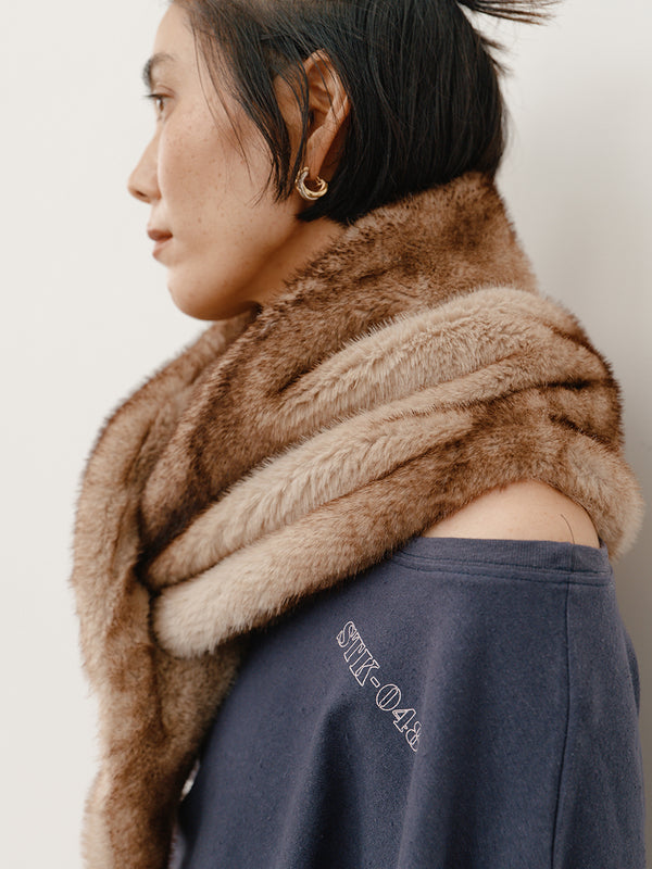 【 予約:10月中旬 】FAUX FUR SCARF /Y264-01116