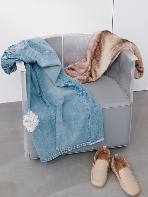 【 予約:10月中旬 】FAUX FUR SCARF /Y264-01116