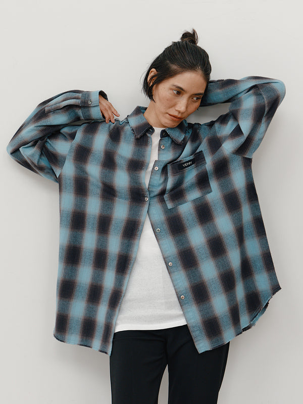【 予約:11月中旬 】WASHED PLAID SHIRT /Y264-11123