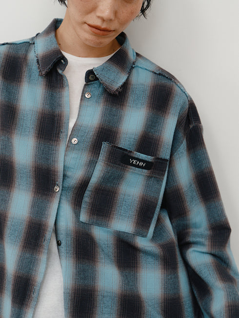 【 予約:11月中旬 】WASHED PLAID SHIRT /Y264-11123