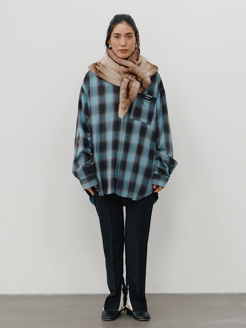 【 予約:11月中旬 】WASHED PLAID SHIRT /Y264-11123