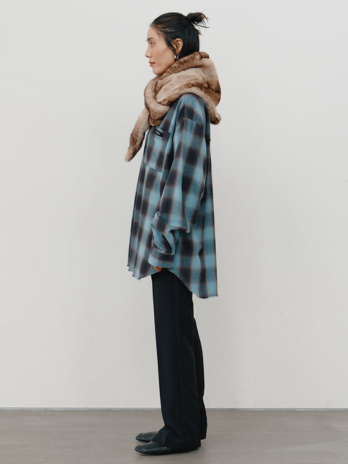 【 予約:11月中旬 】WASHED PLAID SHIRT /Y264-11123