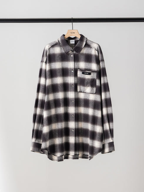 【 予約:11月中旬 】WASHED PLAID SHIRT /Y264-11123