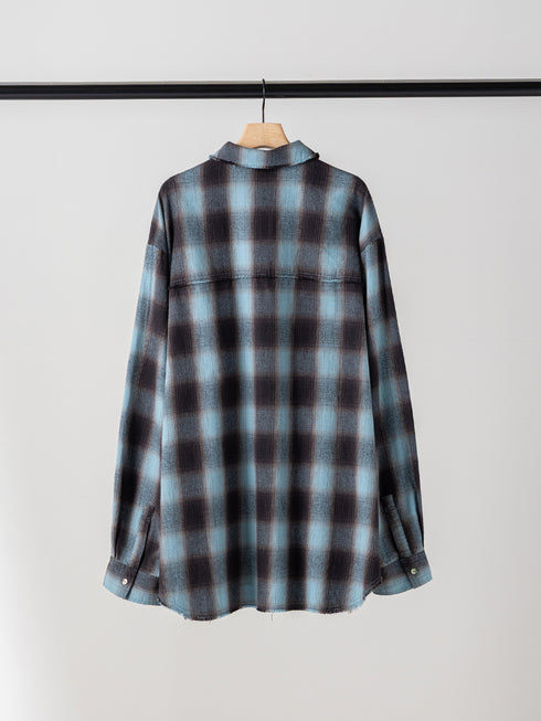 【 予約:11月中旬 】WASHED PLAID SHIRT /Y264-11123