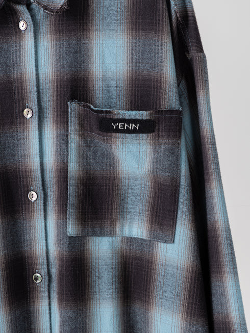 【 予約:11月中旬 】WASHED PLAID SHIRT /Y264-11123