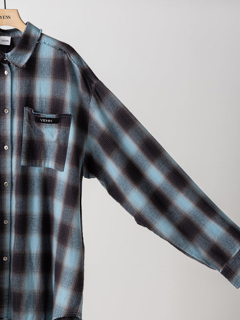 【 予約:11月中旬 】WASHED PLAID SHIRT /Y264-11123