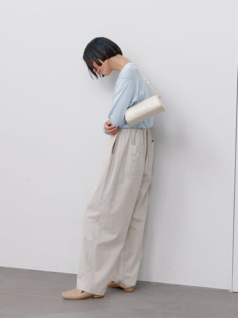【 予約:11月中旬 】BOX TUCK PEG PANT /Y264-31124