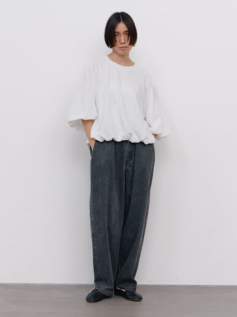 【 予約:11月中旬 】BOX TUCK PEG PANT /Y264-31124