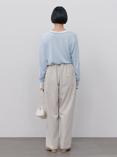 【 予約:11月中旬 】BOX TUCK PEG PANT /Y264-31124