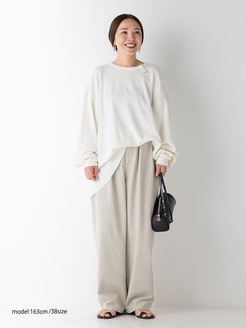 【 予約:11月中旬 】BOX TUCK PEG PANT /Y264-31124