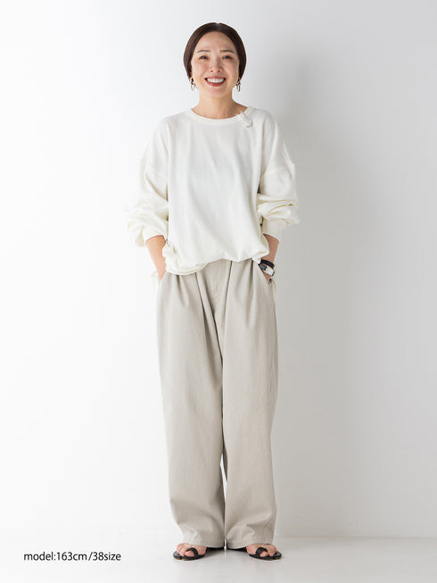 【 予約:11月中旬 】BOX TUCK PEG PANT /Y264-31124