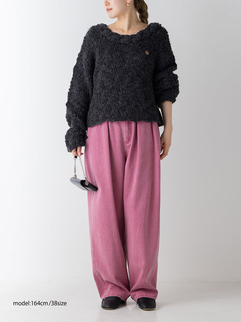 【 予約:11月中旬 】BOX TUCK PEG PANT /Y264-31124