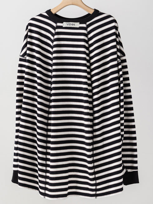 【 予約:10月中旬 】STRIPE FORM LONG T /Y264-81111