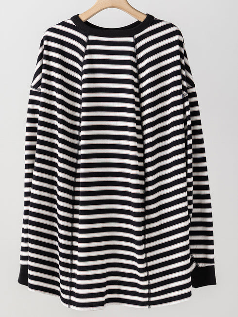 【 予約:10月中旬 】STRIPE FORM LONG T /Y264-81111