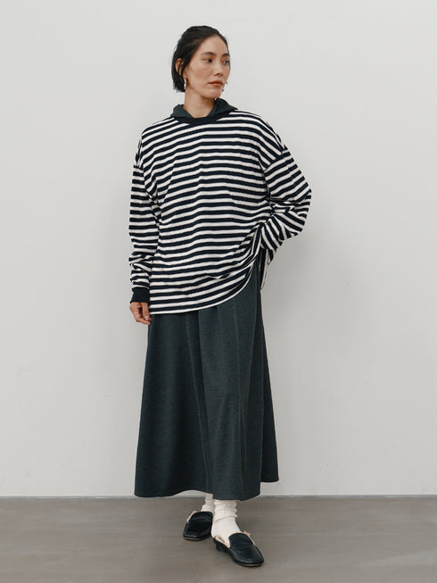 【 予約:10月中旬 】STRIPE FORM LONG T /Y264-81111
