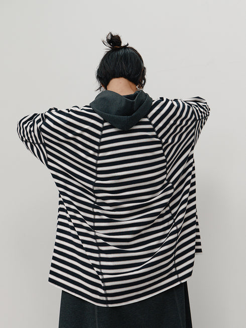 【 予約:10月中旬 】STRIPE FORM LONG T /Y264-81111