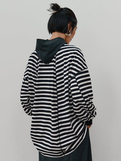 【 予約:10月中旬 】STRIPE FORM LONG T /Y264-81111