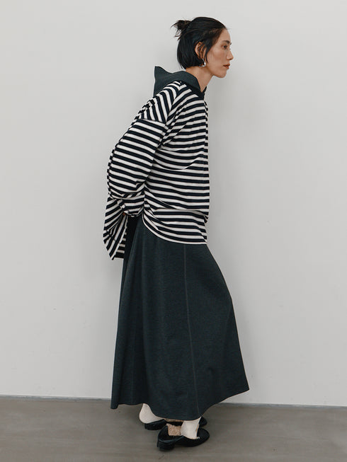 【 予約:10月中旬 】STRIPE FORM LONG T /Y264-81111