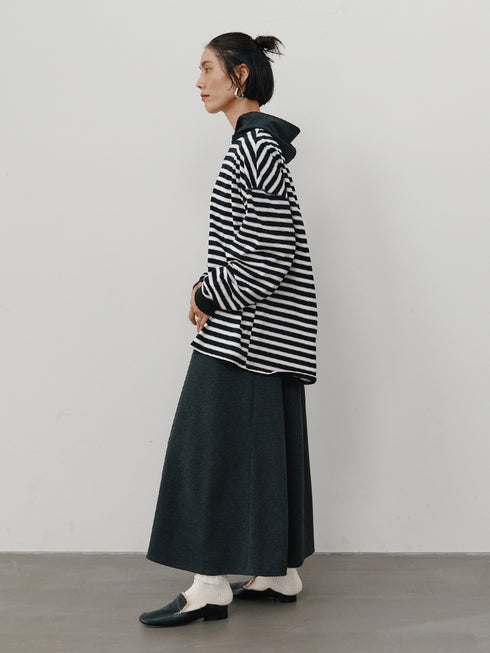 【 予約:10月中旬 】STRIPE FORM LONG T /Y264-81111