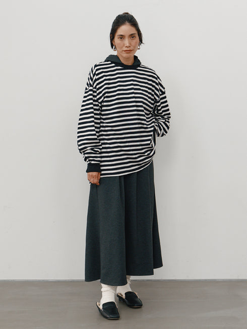 【 予約:10月中旬 】STRIPE FORM LONG T /Y264-81111