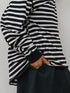 【 予約:10月中旬 】STRIPE FORM LONG T /Y264-81111