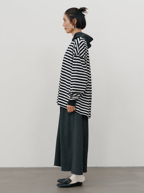 【 予約:10月中旬 】STRIPE FORM LONG T /Y264-81111