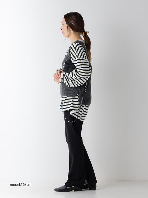 【 予約:10月中旬 】STRIPE FORM LONG T /Y264-81111
