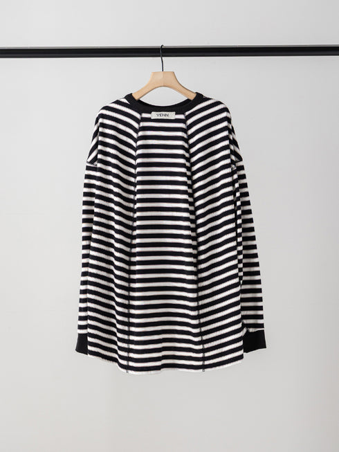 【 予約:10月中旬 】STRIPE FORM LONG T /Y264-81111