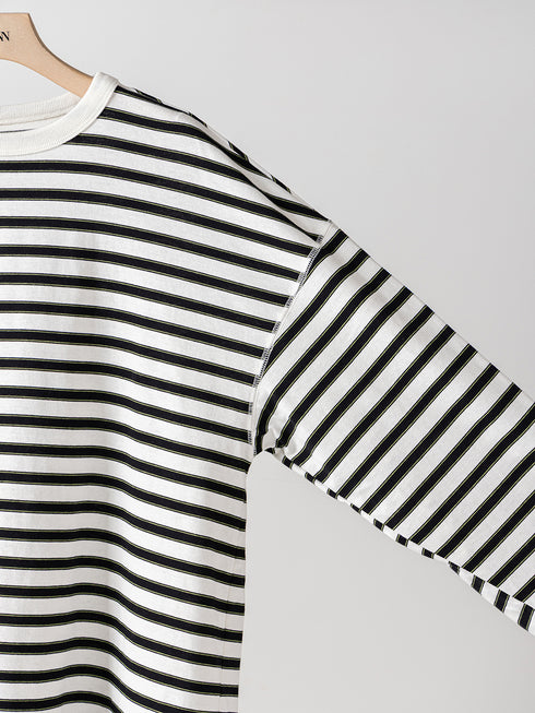 【 予約:10月中旬 】STRIPE FORM LONG T /Y264-81111