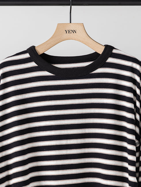 【 予約:10月中旬 】STRIPE FORM LONG T /Y264-81111